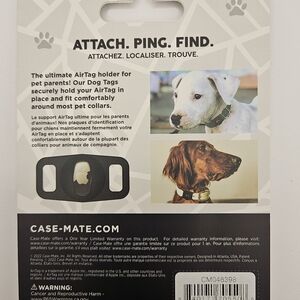 Case mate dog tag clear Securely holds AirTag in place around your pet's collar!